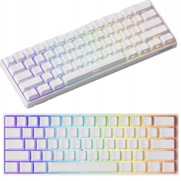 MonsGeek Fun60 Pro magnetska tipkovnica - bijeli bočni print, brzi okidač