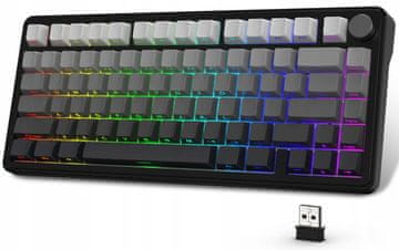Attack Shark X85 mehanička tipkovnica 75% Hot Swap 2.4Ghz bežična RGB BL