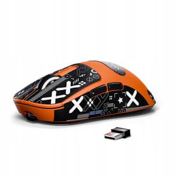 Bežični miš | Attack Shark X3 narančasti | Grip traka