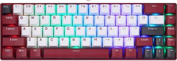 BK67 MEHANIČKA TIPKOVNICA 65% Bluetooth 5.0 RGB Crveni prekidač Crveni