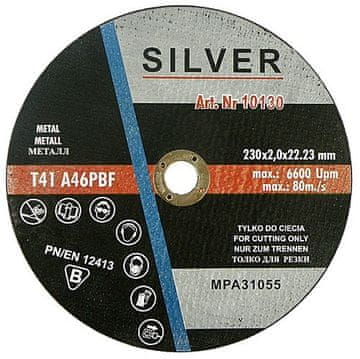 Silver INOX ploča za rezanje metala od čelika 230 x 2,0 mm x 22,23 mm