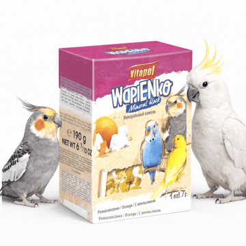 Vitapol Wapenko - XL vapnenačka kocka NARANČASTA - kocka za papige 190 g