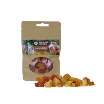- Sušene kockice papaje za papige 50 g