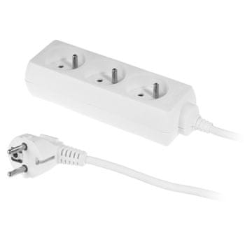 FIKSNI PRODUŽNI KABEL S TROSTRUKOM UTIČNICOM 3X2PZ 10A 1,5M