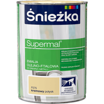 SUPERMAL ULJNO-FTALNA EMAJLIRANA BOJA ZA METAL KREM F575 0,8L