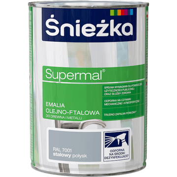 SUPERMAL ULJNO-FTALNA EMAJL BOJA ČELIK RAL7001 0,8 L