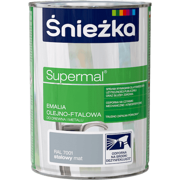 SUPERMAL ULJNO-FTALNA EMAJLIRANA BOJA ZA METAL MAT ČELIK R7001 0,8L