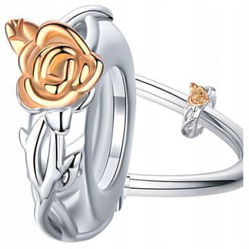 ROSE CHARMS srebrni privjesak od perli 925 pozlaćena perla grančica S925