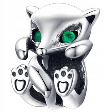 CHARMS srebro pr 925 FOX privjesak perla šareni cirkoni perle FOX