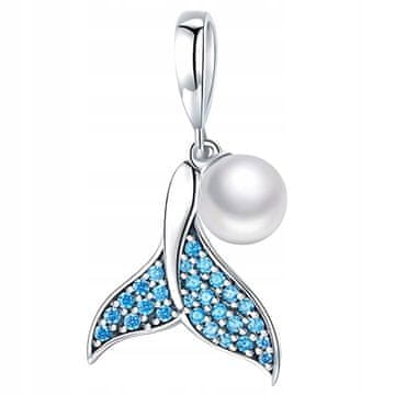 PRIVJESCI REP SIRENE srebrni privjesak od perle, ocean, more, perle, poklon