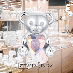 PRIVJESCI MEDVJEDIĆ opalescentno SRCE srebro pr 925 perla PRIVJESCI PERLE
