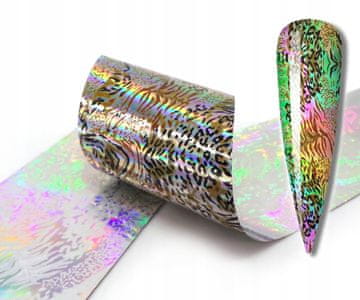 TRANSFER FOLIJU 10cmx4cm LEOPHER ZEBRA HOLO