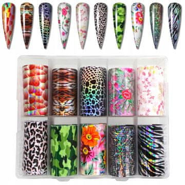 10x FOLIJA ZA PRIJENOS 10cmx4cm SET ZEBRA ČIPKE