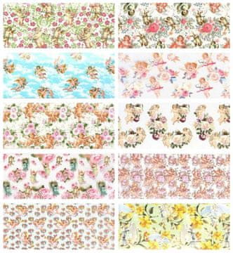 10x TRANSFER FOLIJA za ukrašavanje noktiju 10cmx4cm SET ANĐELA, BOŽIĆ