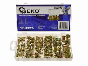 GEKO Zakovne matice M3-M10 set čeličnih zakovnih matica 150 kom.