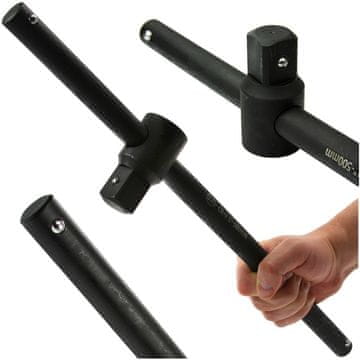 BJC 1'' T-tip ručka Klizna ručka za nasadne ključeve 500 mm, Cr-V
