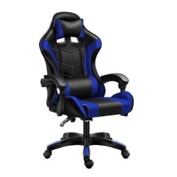 GAME EXTREME gejmerska stolica, eko koža, crna i tamnoplava, FG-006