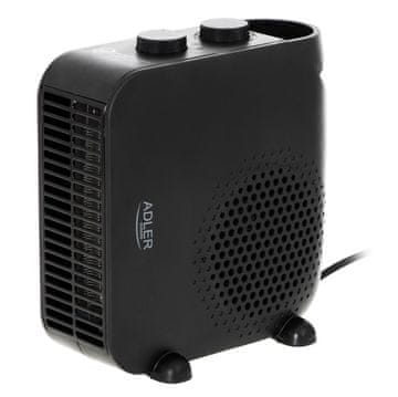 Adler Adler AD 7725B ventilator grijač, crni, 2 stupnja snage, stolni/podni