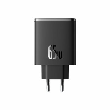 BASEUS Baseus Cube Pro brzi punjač, 3 porta, 65W, crni