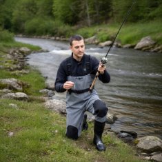 PHOENIX Ribarske ribarske čizme, ojačane ribarske čizme za koljena i prsa, tregeri PRO65 - veličina 39