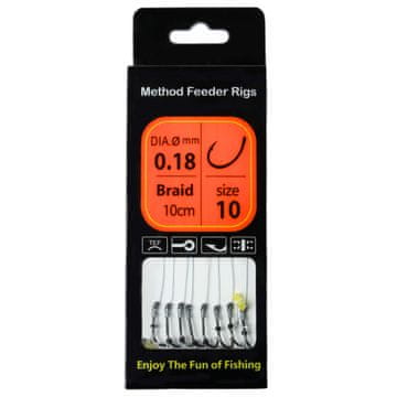 PHOENIX Predvezi za Method Feeder na pletenici od 0,20 mm s udicom veličine #10