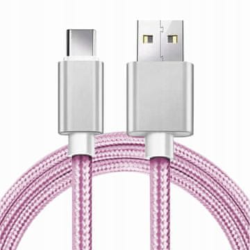 USB TYPE-C KABEL ZA BRZO PUNJENJE 3.0 KABEL ZA BRZO PUNJENJE 1m RUŽIČASTO