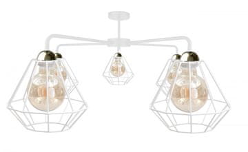 GH Stropna lampa 5xE27 FOSKAL BIJELA/ZLATNA