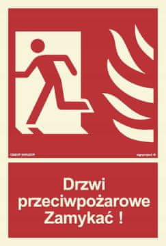 BB011 Protupožarna vrata Zatvori lijevo osvijetljeno
