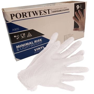 Portwest A905 ZAŠTITNE GUMENE VINILNE RUKAVICE 100 kom L