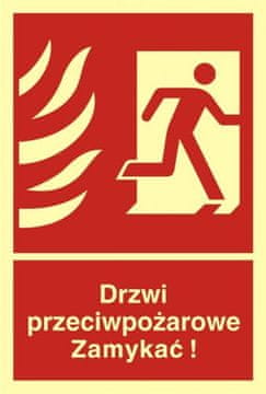 BB014 Protupožarna vrata Zatvorite! Smjer kretanja