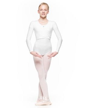 Arabesque LISE - dječji baletni bolero za ples bijeli Lise baletni grijač za ples bijeli 134/140