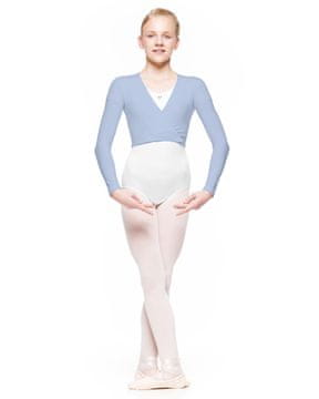 Arabesque LISE - dječji baletni bolero za ples, plavi. Lise bolero, baletno donje rublje za ples, plavo 134/140.