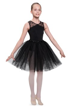 Arabesque ASPICIA - duga plesna tutu suknja za mlade crna Tutu Aspicia baletna plesna suknja crna 134/152