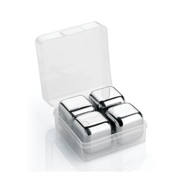 Cilio Cool čelične kocke za hlađenje u kutiji, 4 kom., 2,5 x 2,5 x 2,5 cm