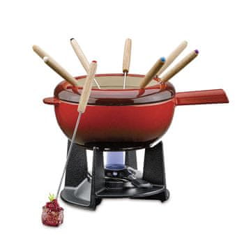 Spring Set za fondue od sira, za 8 osoba, 2,0 l, lijevano željezo, crveni FONDUE /