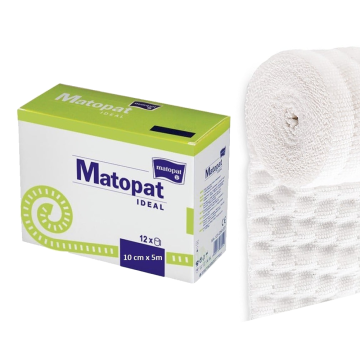 Matopat Elastični zavoj 10cm x 5m s kopčom, za višekratnu upotrebu Ideal 12 kom.