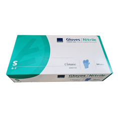 abena nitrilne rukavice bez pudera S plave Classic 100 kom