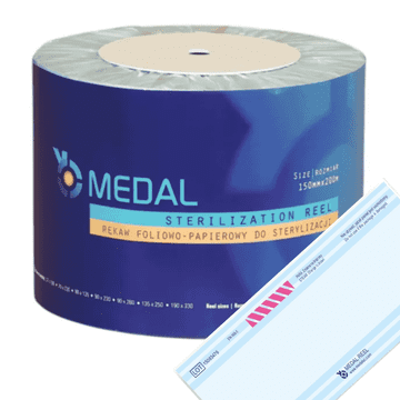 MEDAL Rukav za sterilizaciju parom STEAM 150 mm x 200 m ravna papirna folija 1 rola