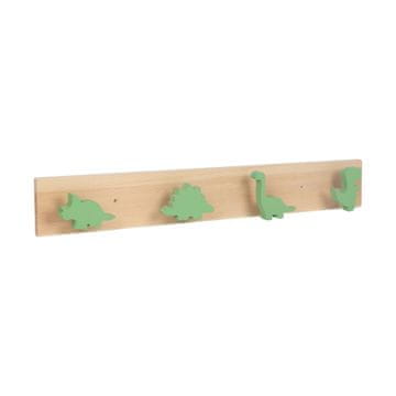 Northix Dječji vješalica za kapute s temom dinosaura i 4 kuke, zelena