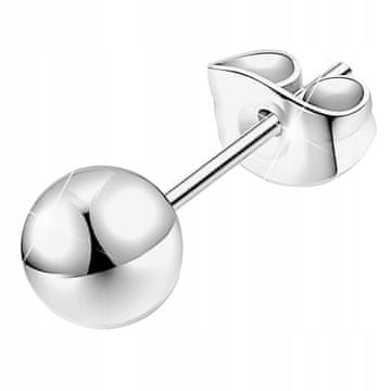 Srebrne naušnice s kuglicom 3mm 4mm 5mm Klasična naušnica SREBRO 925