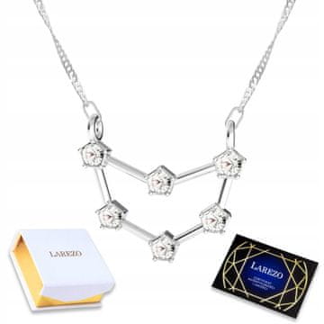 Naszyjnik Srebrny ze Znakiem Zodiaku Koziorożec Cyrkonia Zodiak SREBRO 925