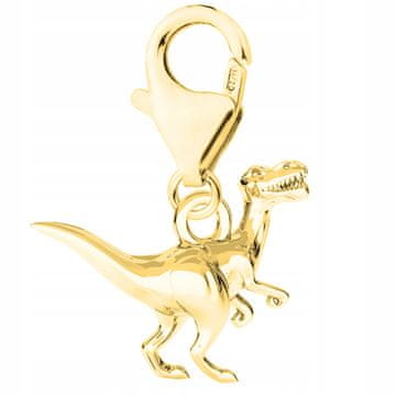 Zlatni privjesak s dinosaurom Dino Zmaj Zmaj Dino Dinosaur SREBRO 925