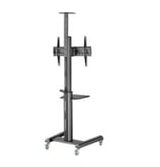 Gembird TVS-70T-02 Aluminijski podni stalak za TV s kotačima 37"-70" Crni
