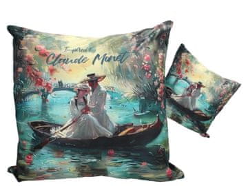 Carmani, jastuk s punjenjem/zatvarač - CLAUDE MONET/Žena i muškarac na brodu