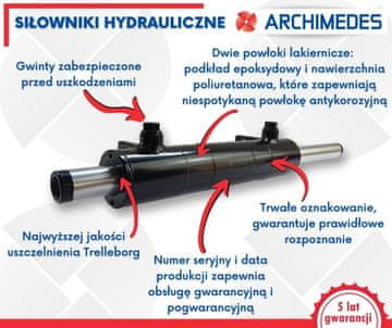 Hidraulički cilindar, jednostrukog djelovanja, ojačan, SMN2.50 630+KT2 Tur 1.2