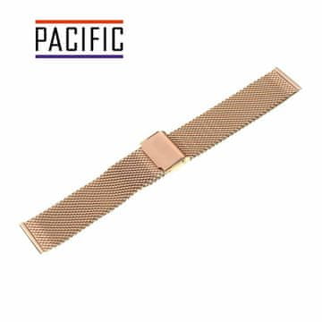 Pacific MREŽASTA NARUKVICA 18 MM PVD RUŽIČASTO ZLATO, 0,8 MM TKANJE