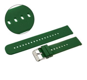 Pacific SILIKONSKI REMEN 20 MM U27 tamnozelena srebrna kopča