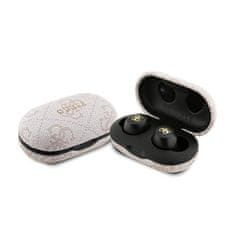 Guess 4G metalni logo - TWS ENC Bluetooth slušalice + kutijica za punjenje (roza)