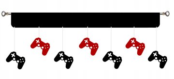 Moderna zavjesa za igrače PANEL jastučići GAME GAMER youth GRA 200