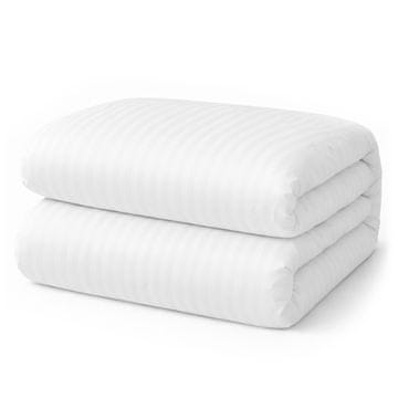 Darymex Navlaka za poplun 220x200 bijela POLJSKA PAMUK posteljina pruge 1cm hotel
